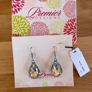 NWT! Premier Designs silver dangle earrings